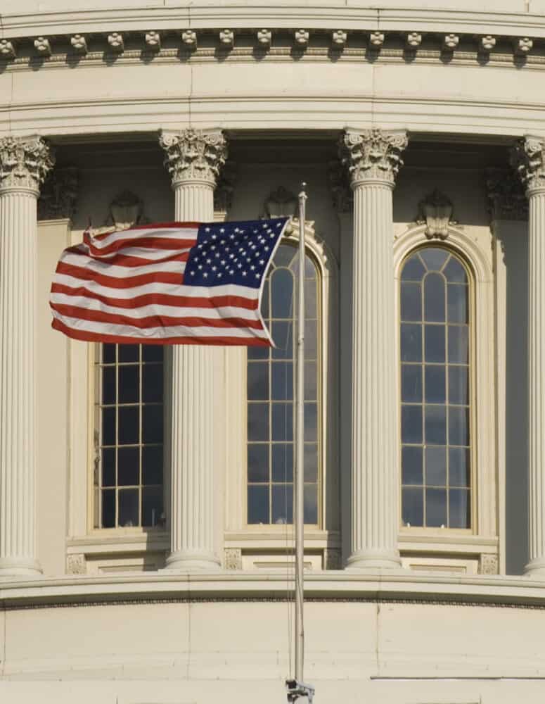US Flag at Capitol